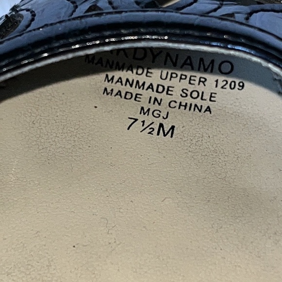 AK Anne Klein Dynamo Black Patent Slingback Heels 7.5M - Picture 6 of 8